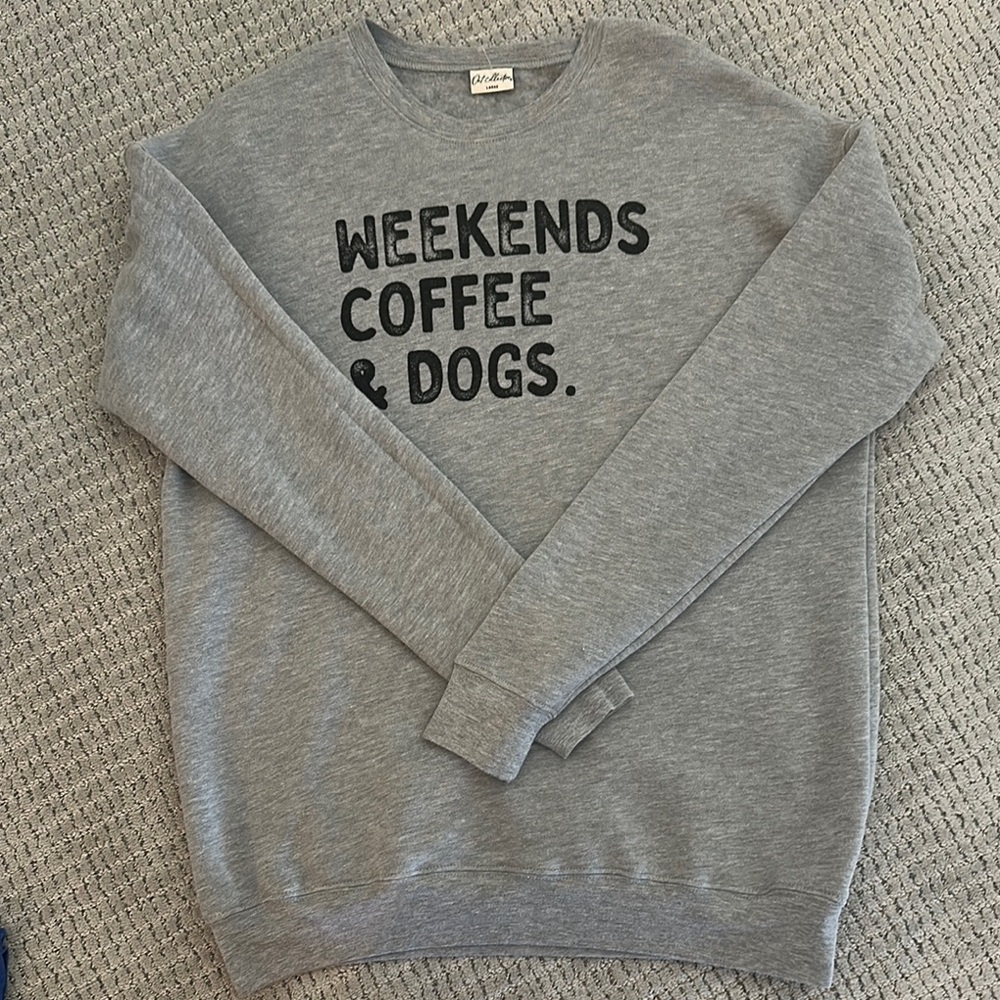 Gray Crewneck Jacket with Relaxed Fit